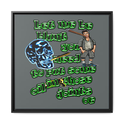 og - framed canvas art (dark grey)