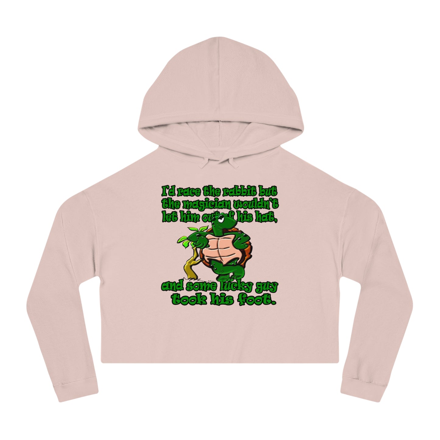 turtle race - Women’s Cropped Hooded Sweatshirt
