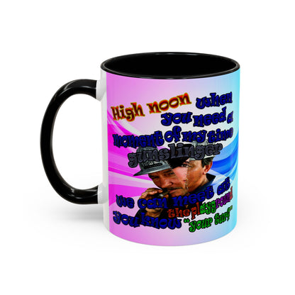 high noon - Accent Mug (light blue-pink wave)