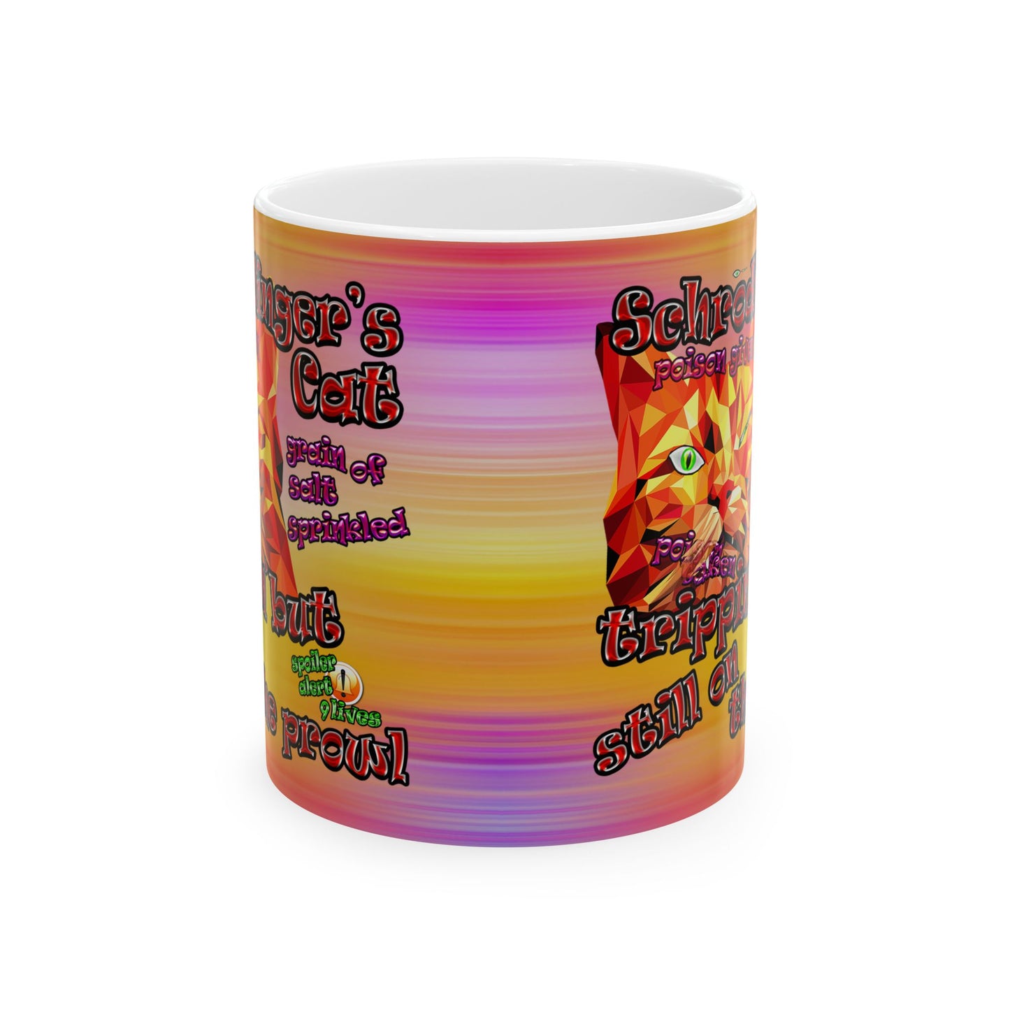 schrodinger's cat - White Mug (color blur)