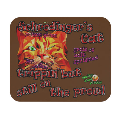 schrodinger's cat - Mouse Pad (Rectangle) (brown)