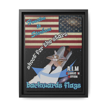 shoot for the stars - framed canvas art