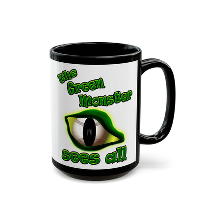 green monster - Black Mug (white)