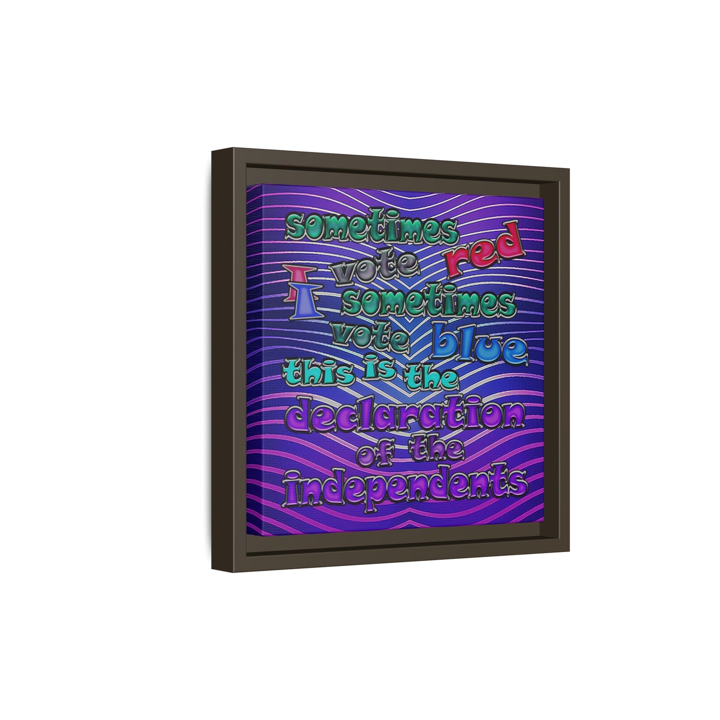 declaration of the independents - framed canvas art (purple wave)