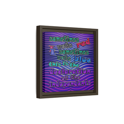declaration of the independents - framed canvas art (purple wave)