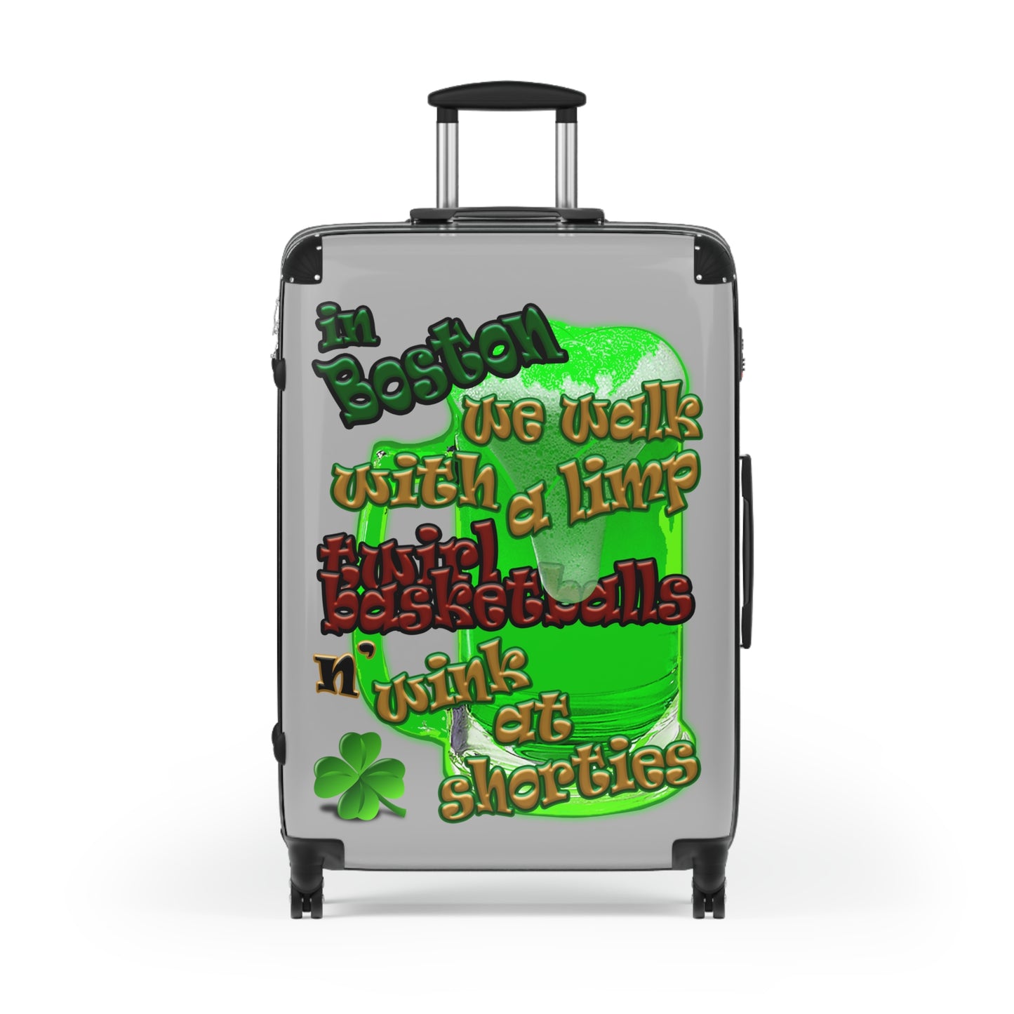 celtics logo - Suitcase (light grey)