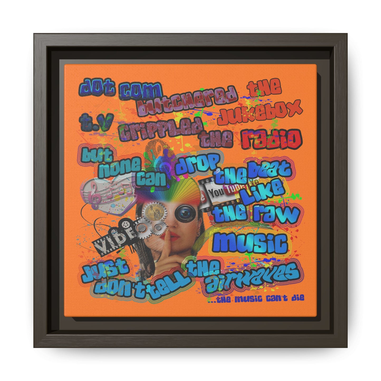 drop the beat - framed canvas art (crusta)