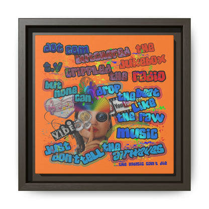 drop the beat - framed canvas art (crusta)