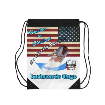 shoot for the stars - Drawstring Bag (white)