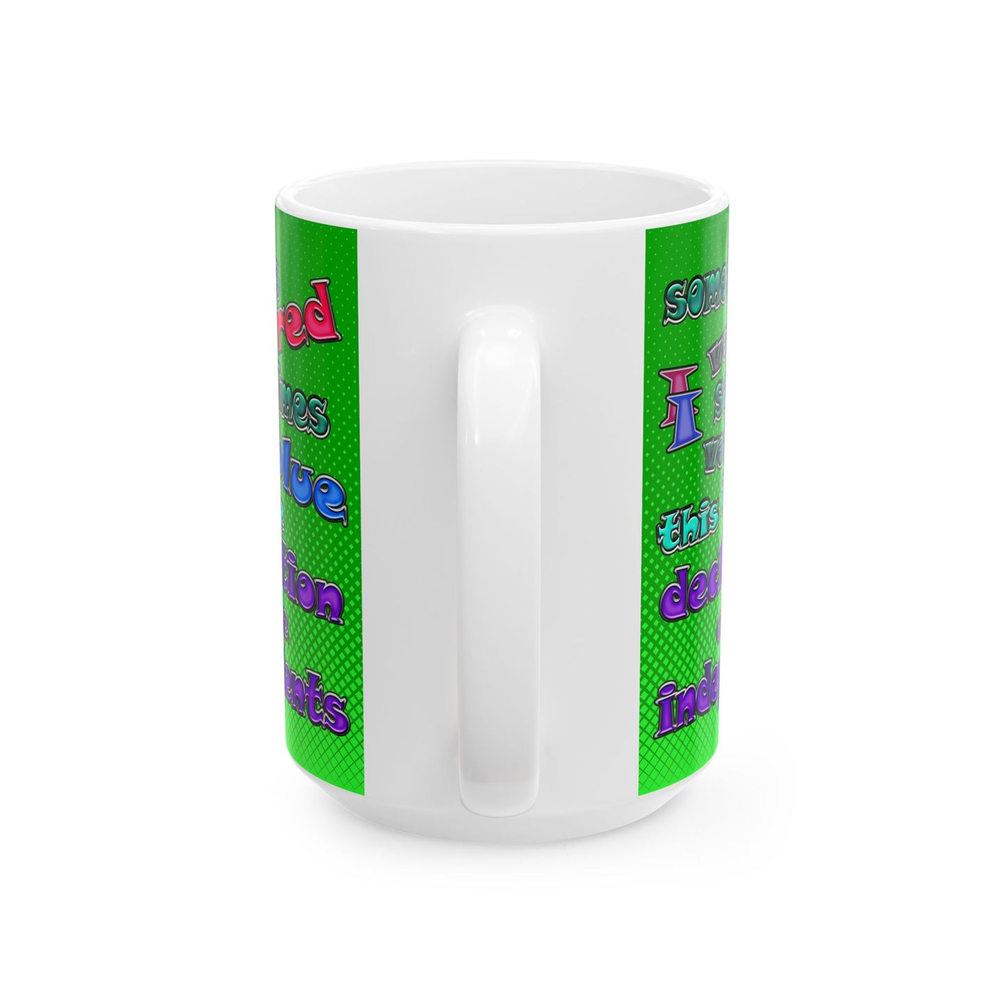 declaration of the independents - White Mug (logo green)
