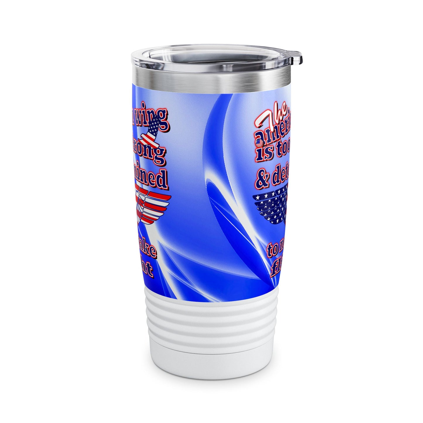 american wing - Ringneck Tumbler, 20oz (blue-white wave)