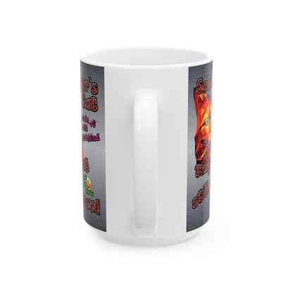 schrodinger's cat - White Mug (brushed nickel)
