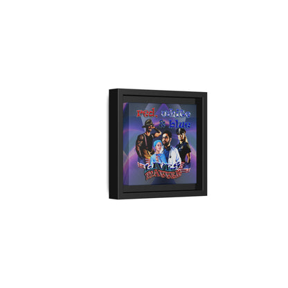 rw&b lives matter - framed canvas art (grey-pink wave)