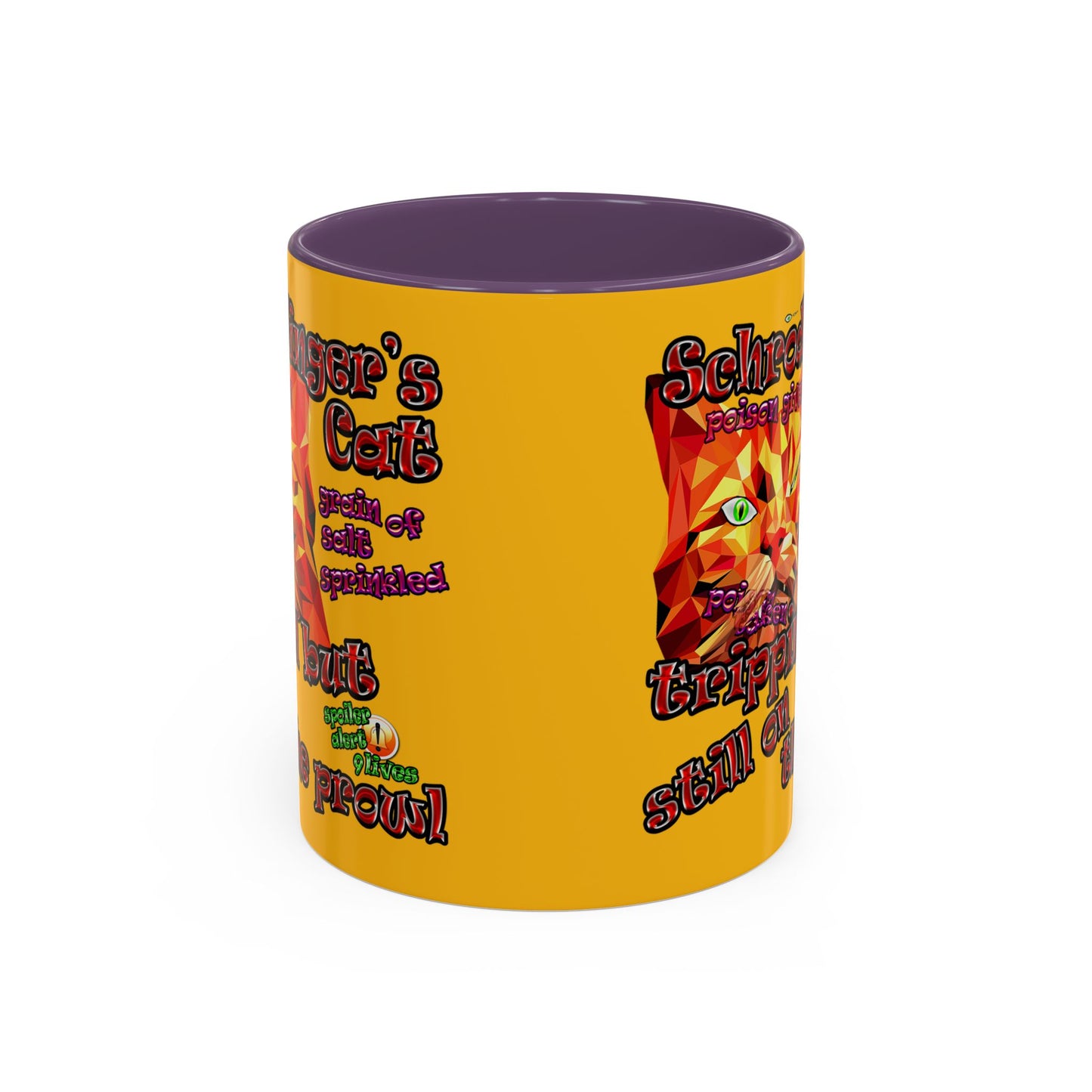 schrodinger's cat - Accent Mug (yellow)