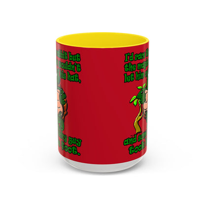 turtle race - Accent Mug (dark red)