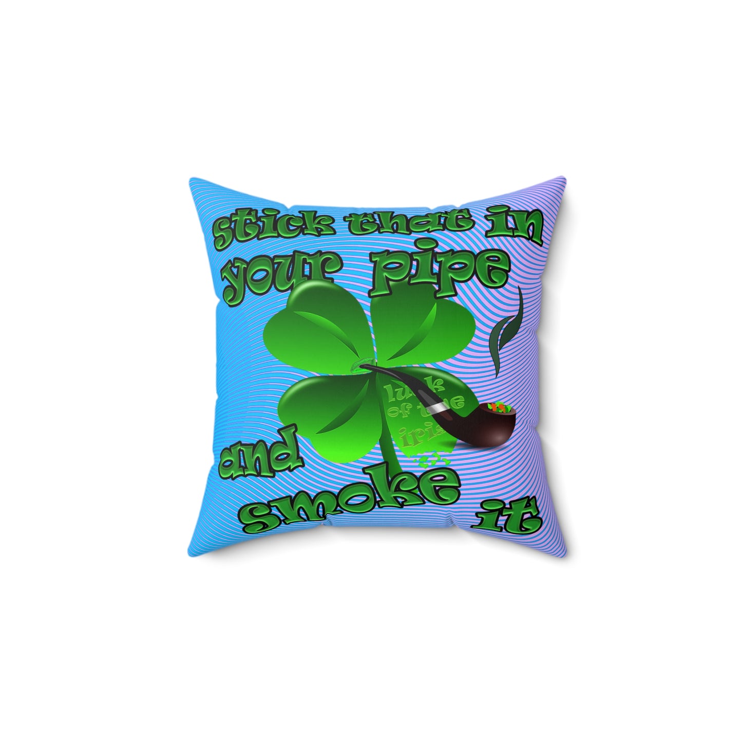 celtics logo - Spun Polyester Square Pillow - (light blue-purple wave)