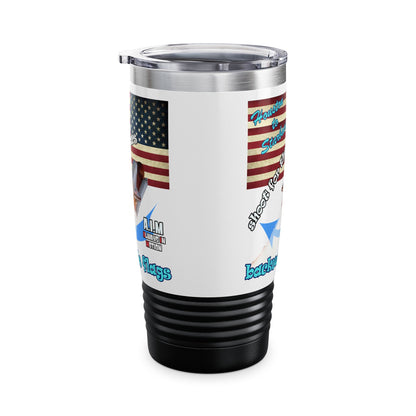 shoot for the stars - Ringneck Tumbler, 20oz (white)