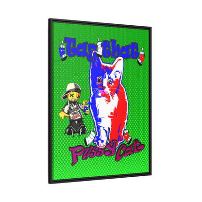 tag that - framed canvas art (logo green)