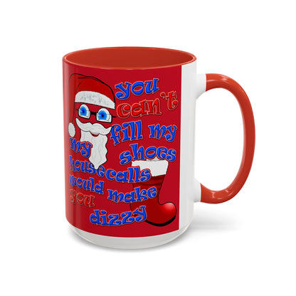 santa's shoes - Accent Mug (dark red)