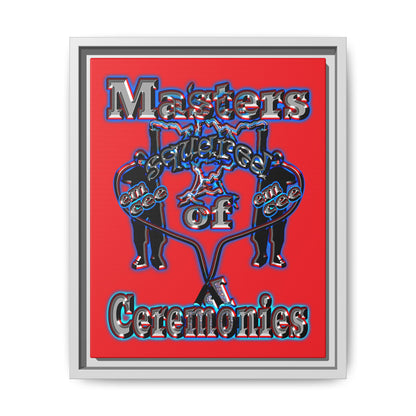 em cee squared - framed canvas art (red)