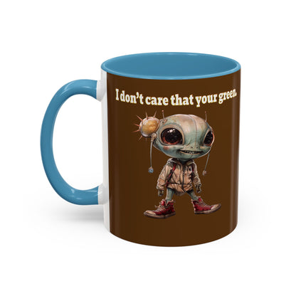 I don't care that your grey - Accent Mug (brown)