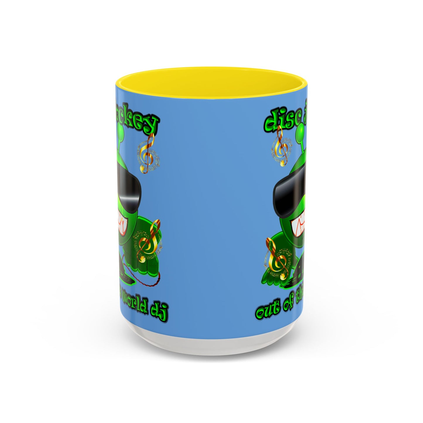 disc jockey - Accent Mug (light blue)