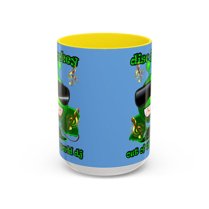 disc jockey - Accent Mug (light blue)