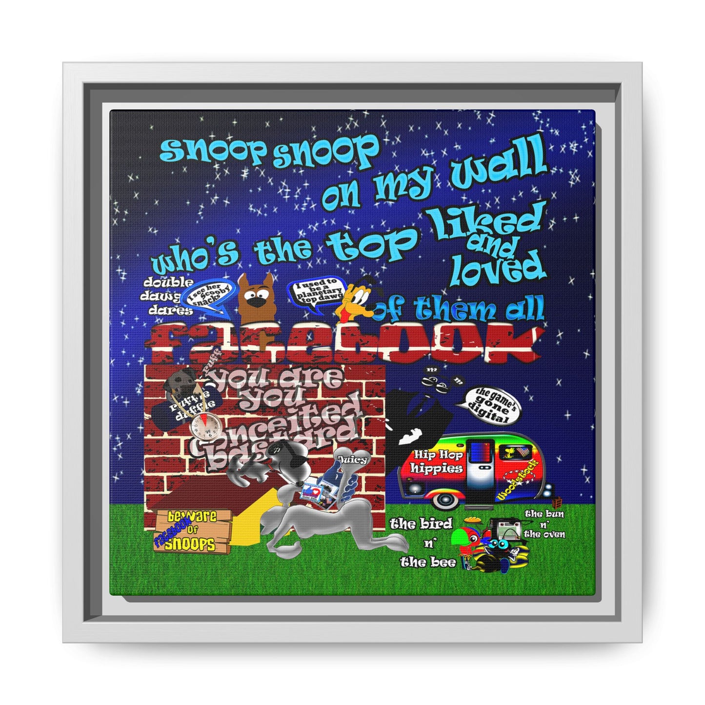 snoops - framed canvas art