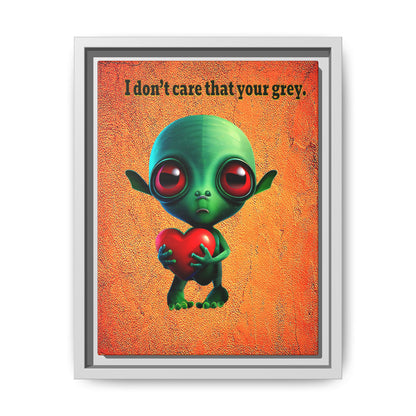 I don't care that your grey - framed canvas art (burnt orange)