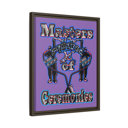 em cee squared - framed canvas art (light purple)