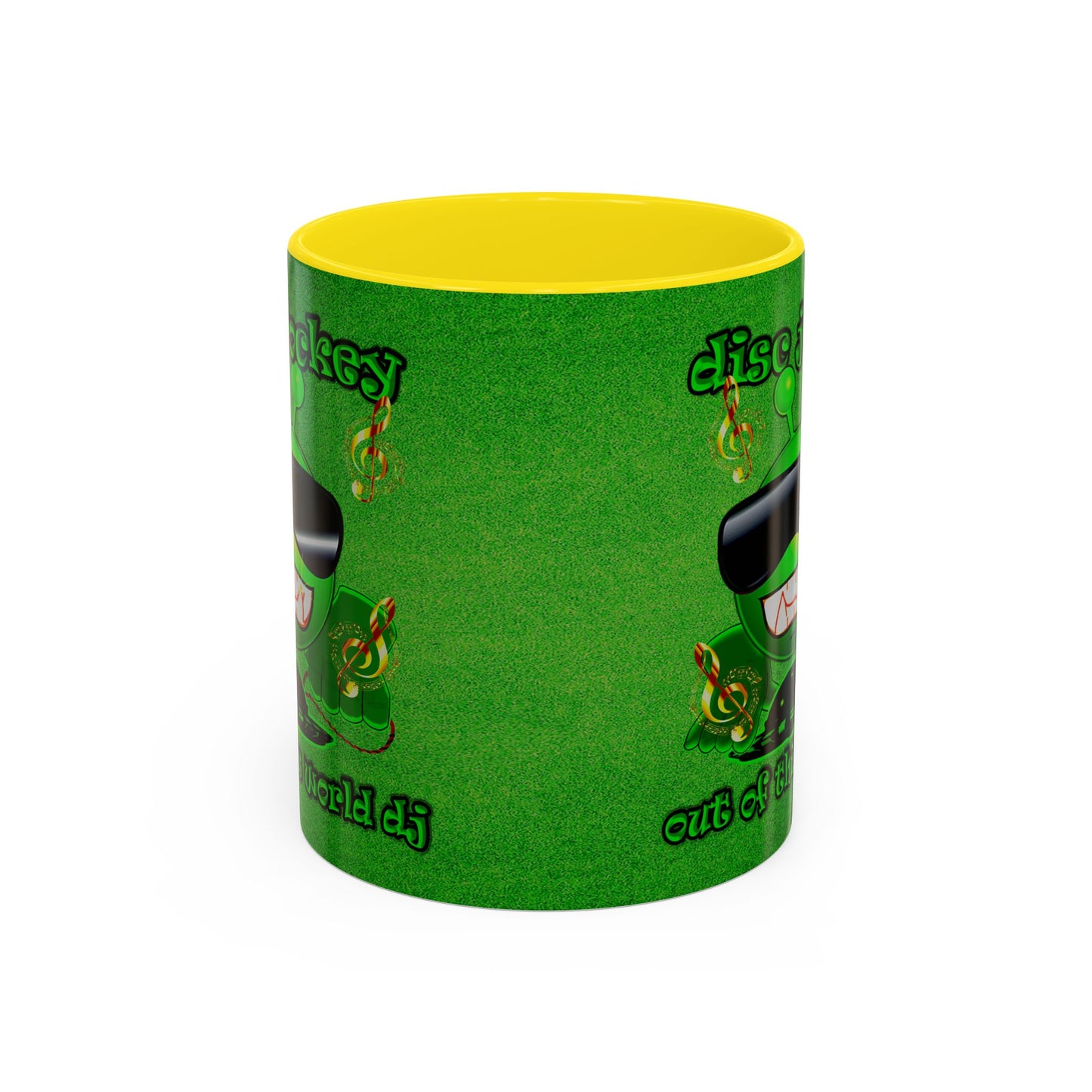 disc jockey - Accent Mug (green turf)