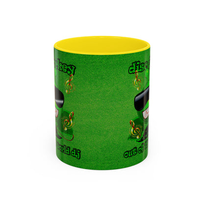 disc jockey - Accent Mug (green turf)