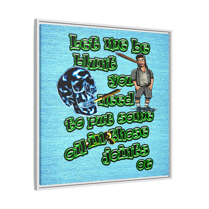 og - framed canvas art (faded blue)