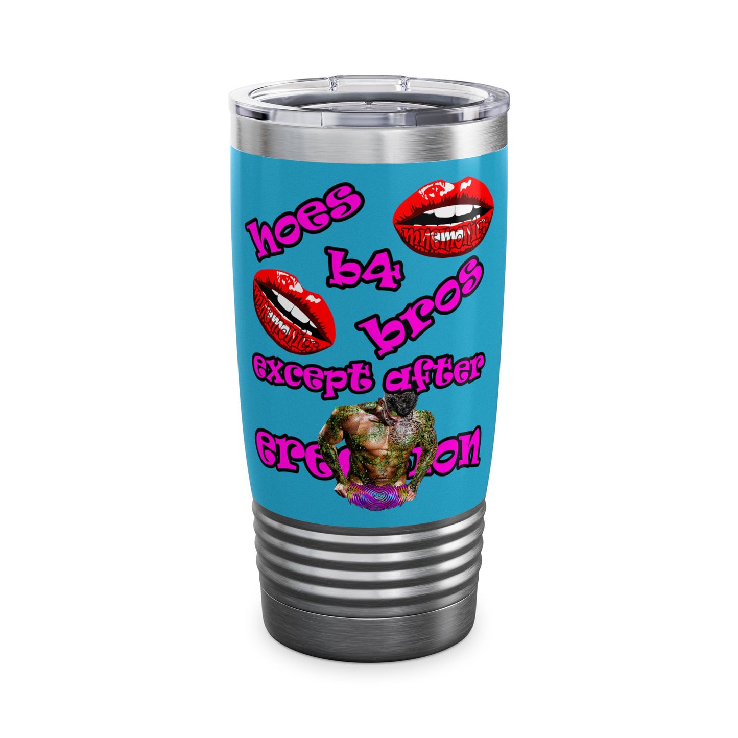 hoes b4 bros - Ringneck Tumbler, 20oz (turquoise)