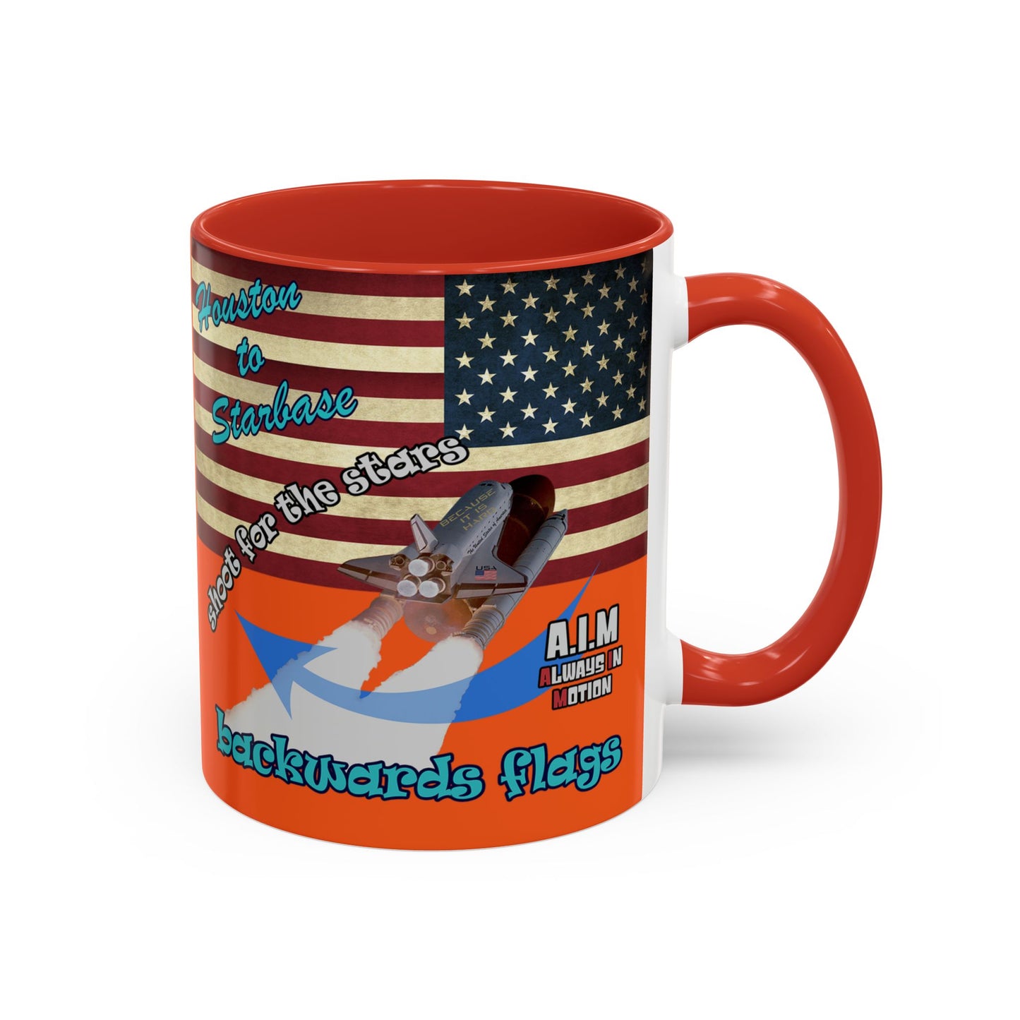 shoot for the stars - Accent Mug (orange)