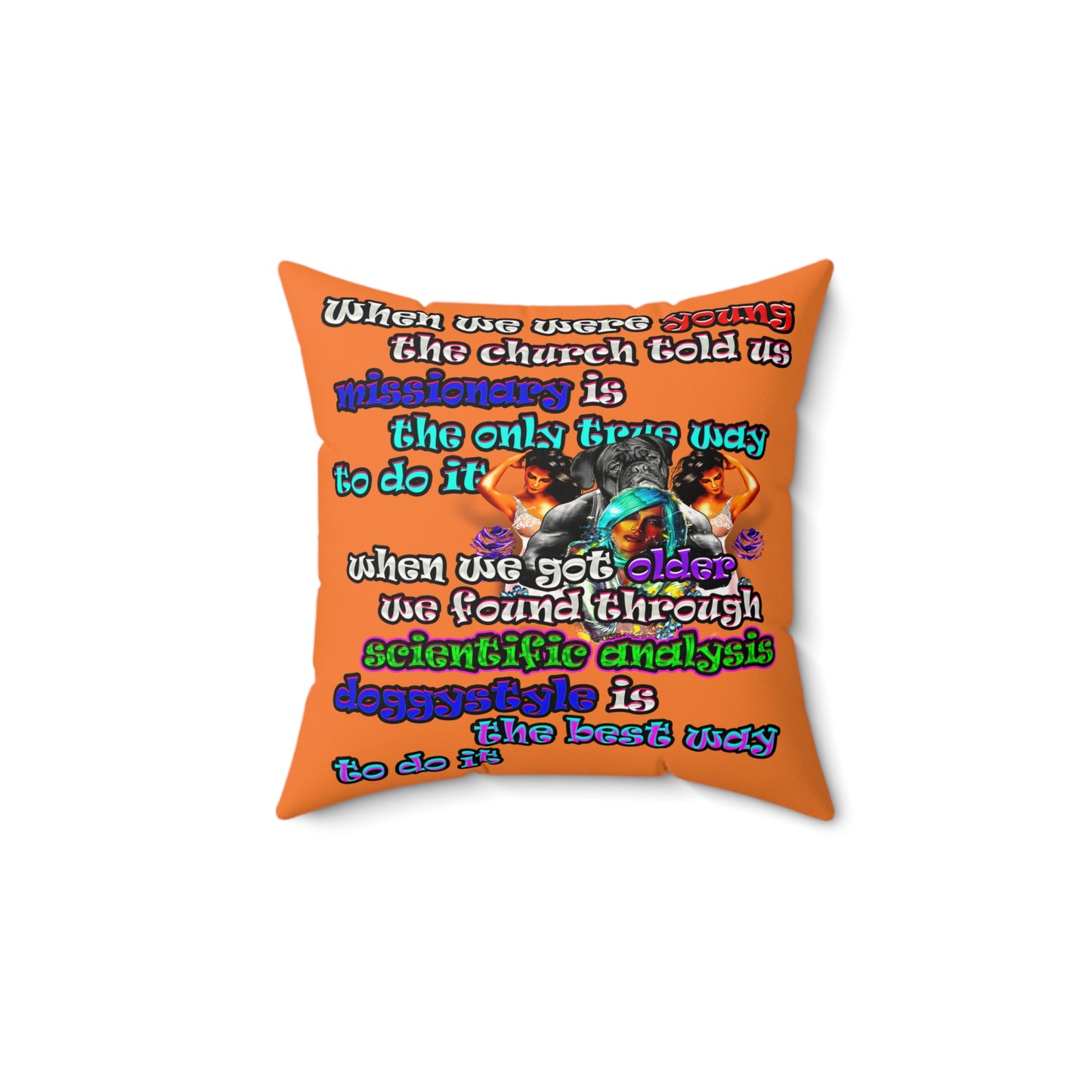 doggystyle - Faux Suede Square Pillow - (crusta)