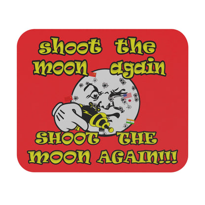 shoot the moon again - Mouse Pad (Rectangle) (red)