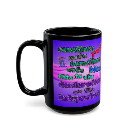 declaration of the independents - Black Mug (purple-pink wave)
