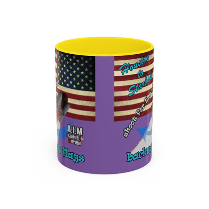 shoot for the stars - Accent Mug (light purple)