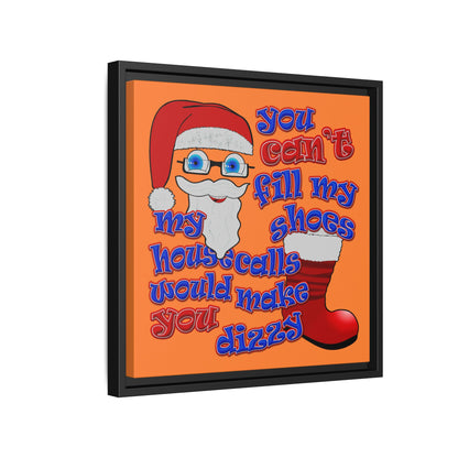 santa's shoes - framed canvas art (crusta)