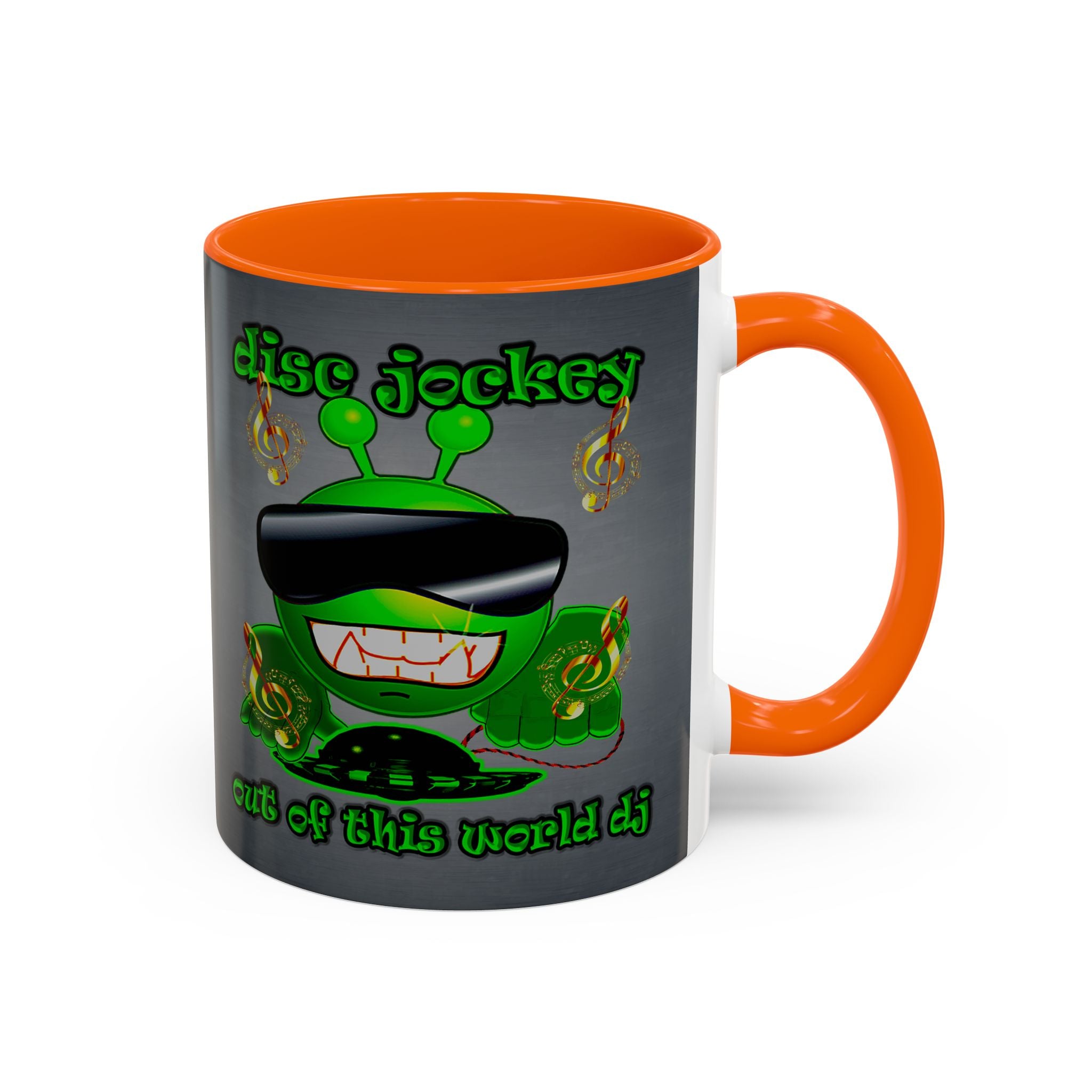 disc jockey - Accent Mug (grey-light grey)