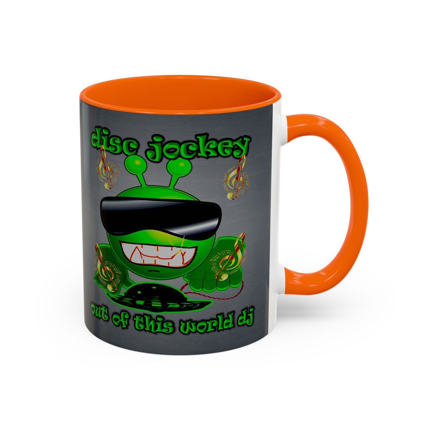 disc jockey - Accent Mug (grey-light grey)