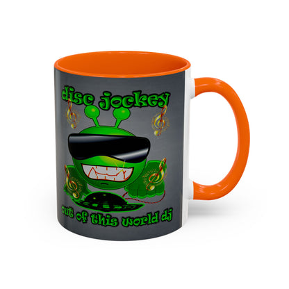 disc jockey - Accent Mug (grey-light grey)