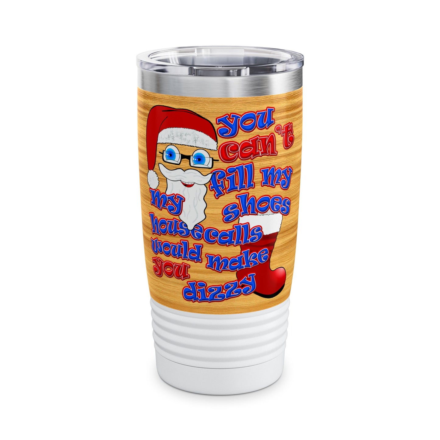 santa's shoes - Ringneck Tumbler, 20oz (butterscotch wood finish)