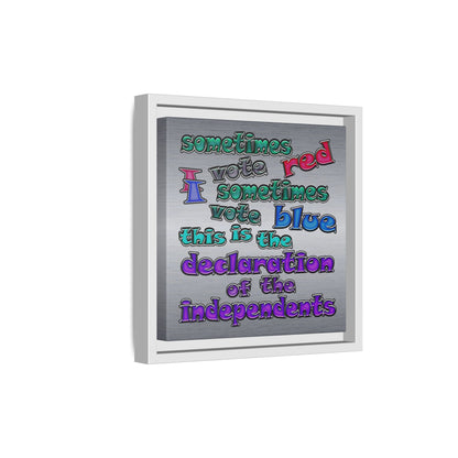 declaration of the independents - framed canvas art (brushed nickel)