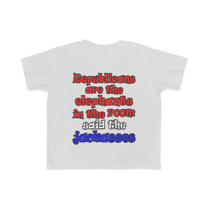 donkeys and elephants - Toddler's Fine Jersey Tee