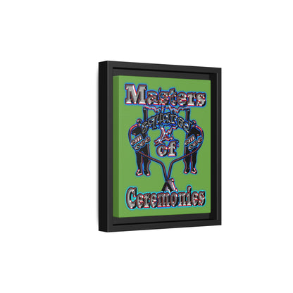em cee squared - framed canvas art (green)