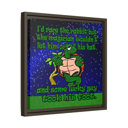 turtle race - framed canvas art ('snoops' background)