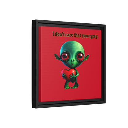 I don't care that your grey - framed canvas art (dark red)