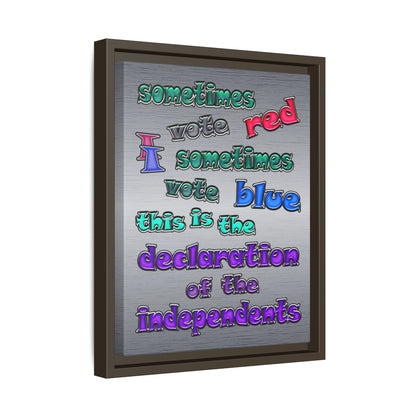 declaration of the independents - framed canvas art (brushed nickel)
